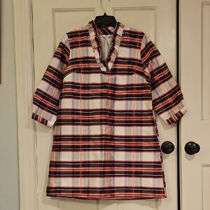 Crown & Ivy Plaid 3/4 Sleeve Cocktail Dress